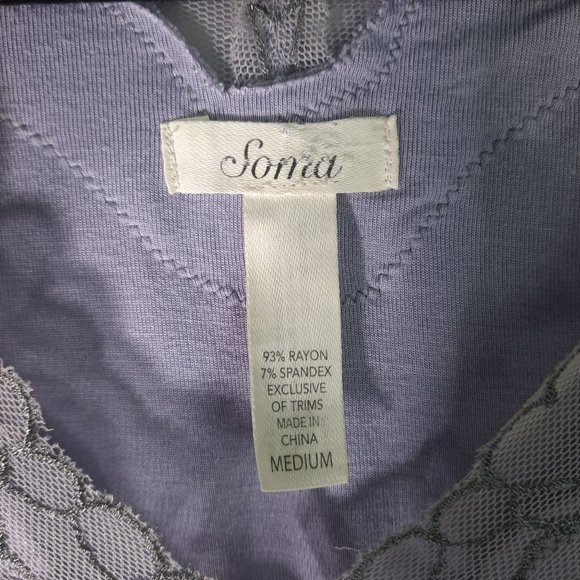 Soma Lavender Sleeveless Mini Sleepwear Dress - Picture 4 of 9